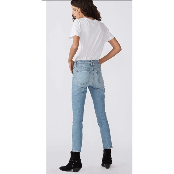 SLVRLAKE Lou Lou Strainght Leg Jeans Love Burns Size 30 - Picture 2 of 11